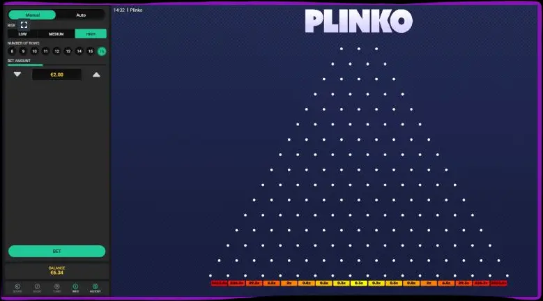 Démo à Plinko